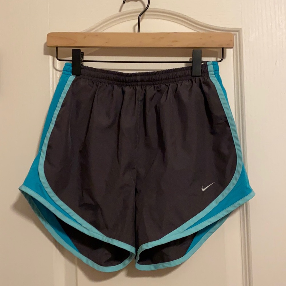 Grey and Blue Nike Shorts